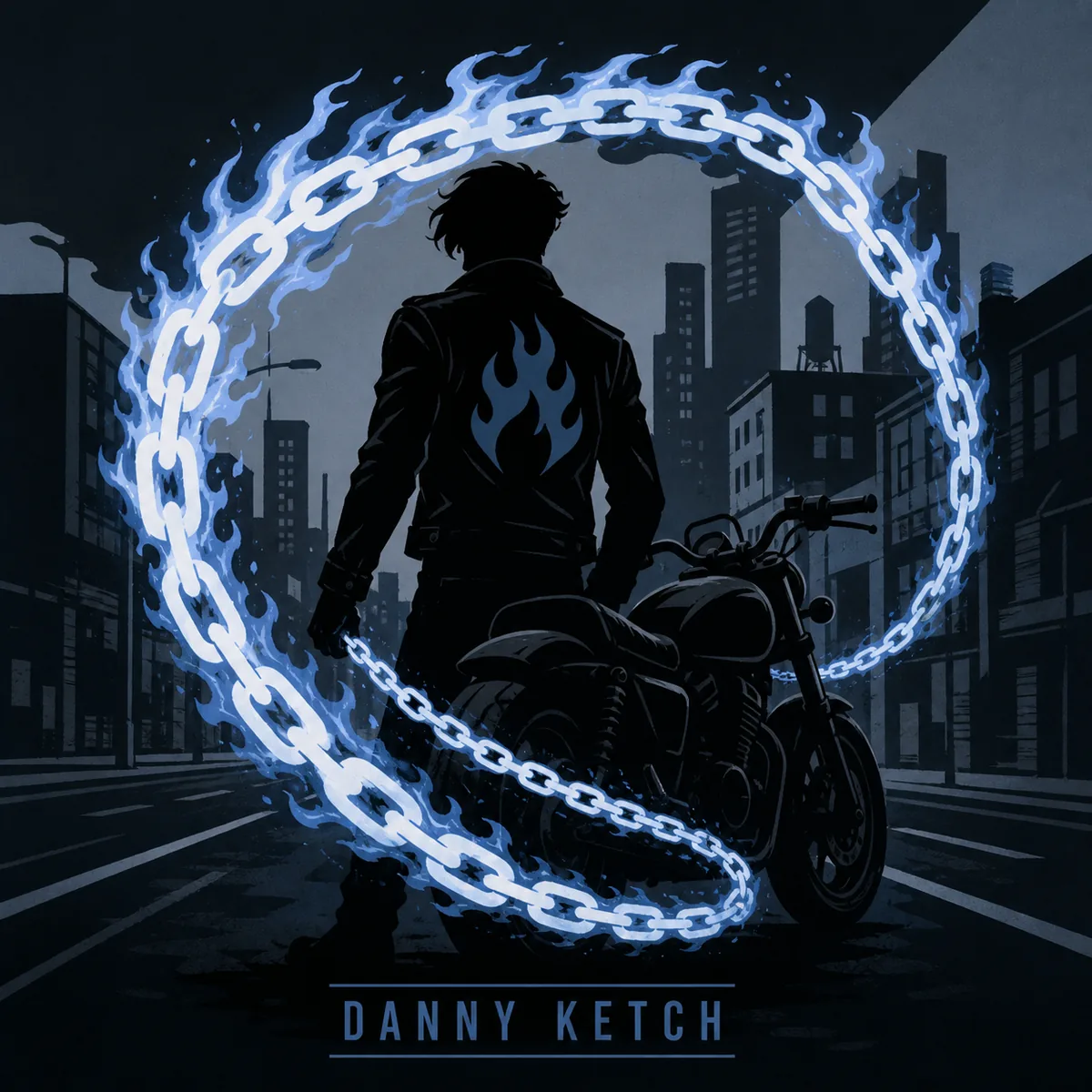 Danny Ketch est le Ghost Rider associe aux annees 1990 : hote de Brooklyn, moto transformee, chaine mystique et horreur urbaine.